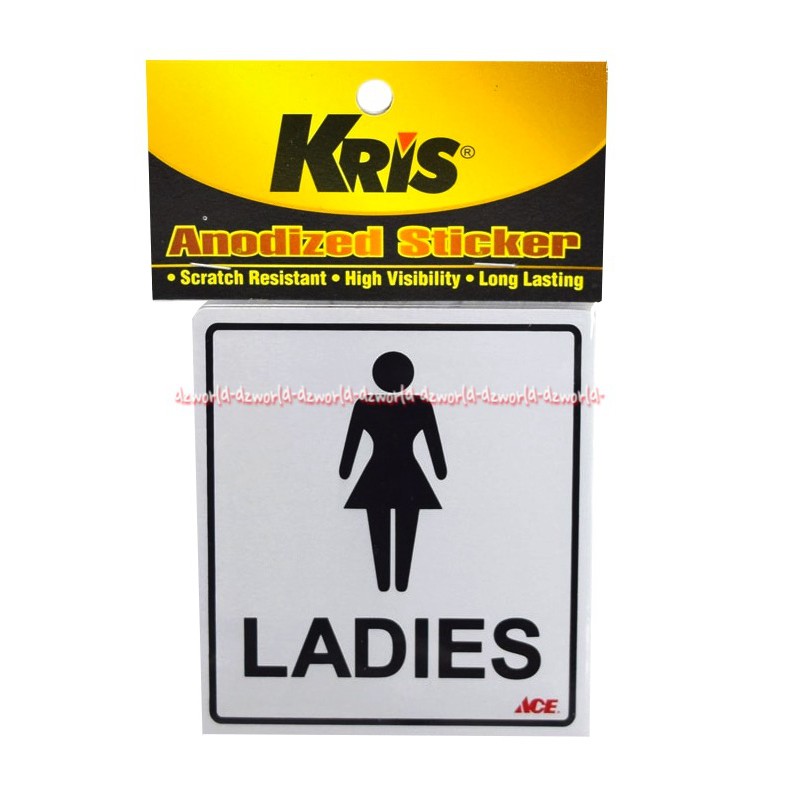 Stiker Ladies Wanita Sticker Toilet Wc Kamar Mandi Tanda Masuk Cewek Perempuan Lady Mudah Diaplikasikan Pada Kaca Metal Atau Plastik