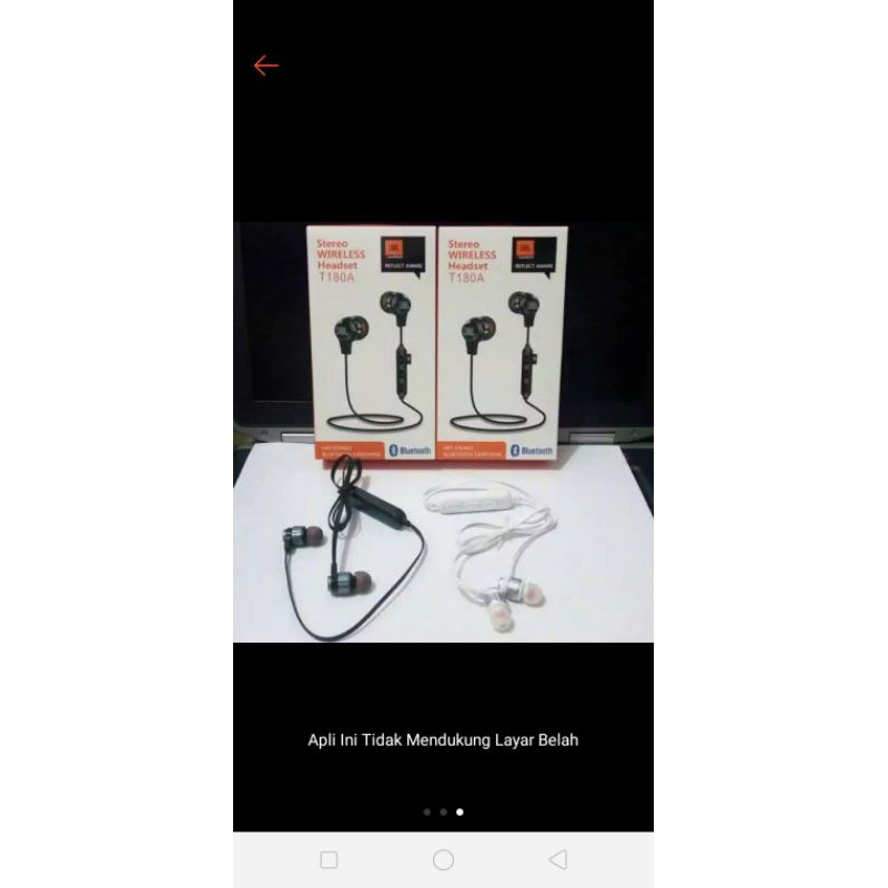 HEADSET BLUETOOTH JBL T180A PLUS SLOT MEMORY EARPHONE WIRELESS SPORT