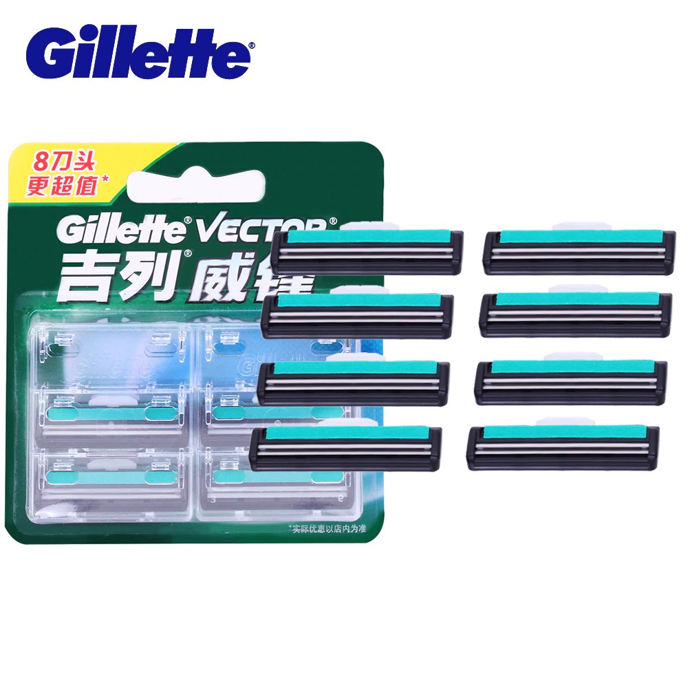 BEBAS ONGKIR Gillette Vector Razor Blades For Men Safety Razor Pen Straight Shaving Beard Blade
