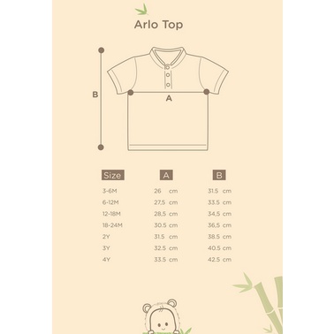 Bamboo and Bub - Arlo Top Kaos Anak Laki Cowo Baby Boy Fashion Kaus Adem Bamboo Cotton Polo