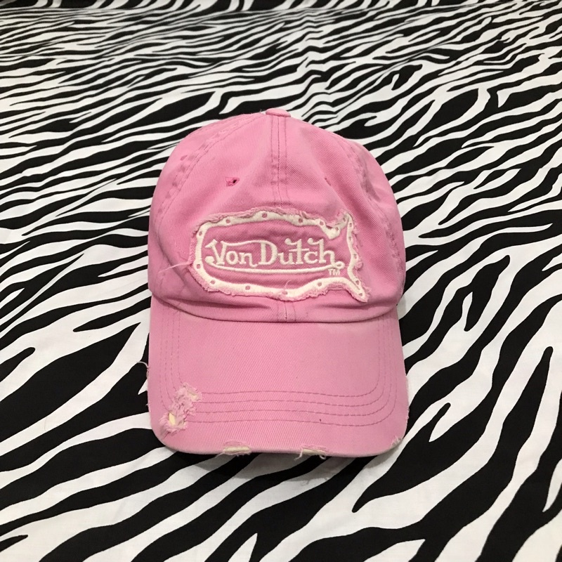 pink von dutch hat topi y2k
