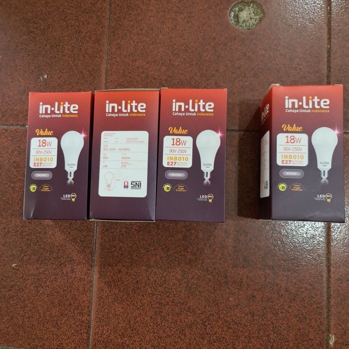 [PROMO] Lampu Led In-Lite Value Paket 18Watt Beli 3 Gratis 1