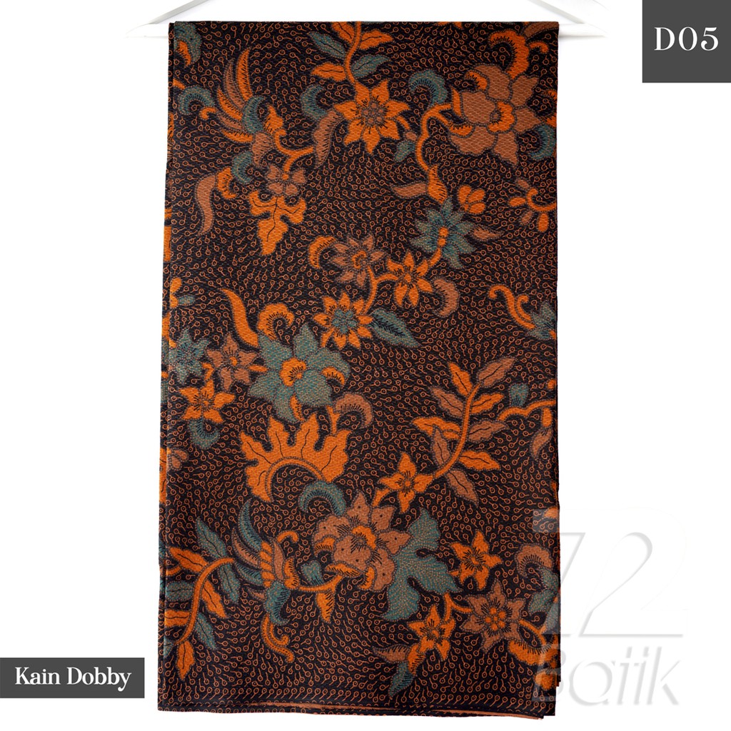 KAIN BATIK PREMIUM Dobby Motif Kembang Warna Orange Hijau Merah Hitam Dolbi Dobi Doby 726938 Cap 72 Jarik Jarit Samping Kebat Panjang Batik Dobby Modern Premium Bahan Seragam Batik Pernikahan Kantor Keluarga Murah Kamen Jadi Batik Bali Lembaran