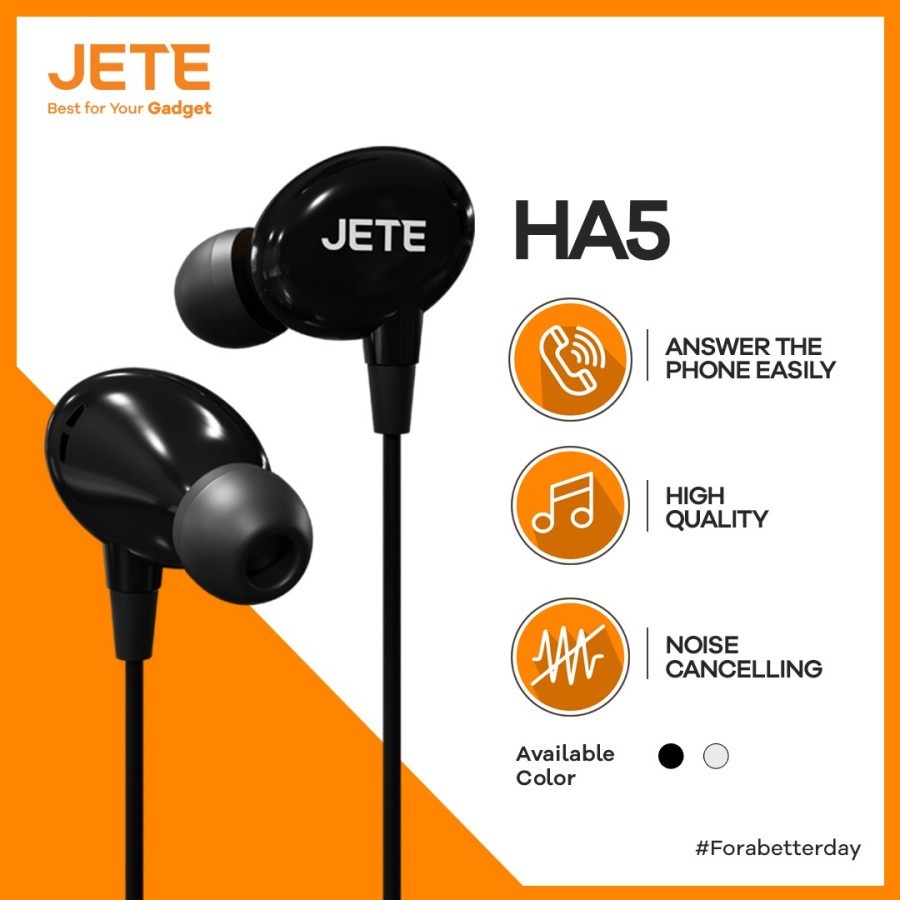 JETE HA5 Earphone, Handsfree with Audio Power Bass