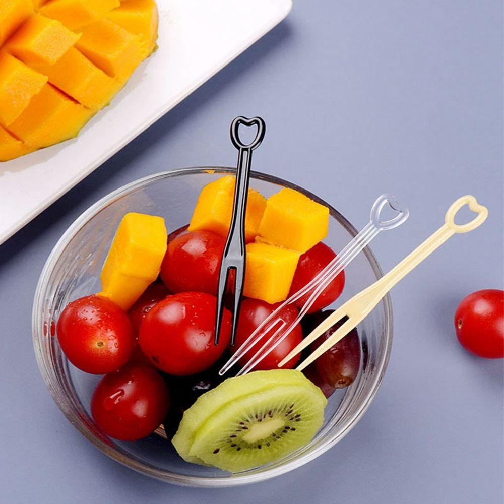 [Elegan] Garpu Buah Mini Pesta Festival Makan Dekorasi Rumah Kue Dessert Fruit Pick Tableware