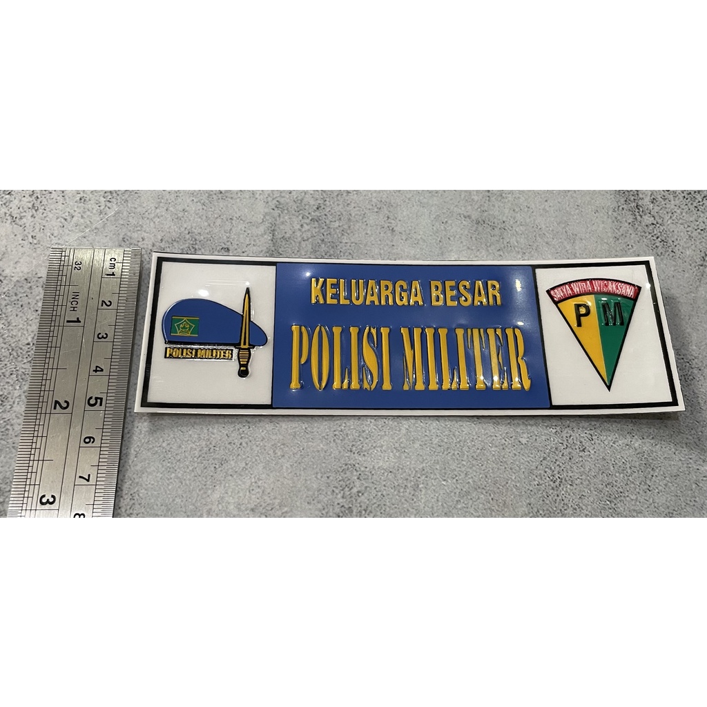 Sticker PM (Panjang) - Stiker Polis* Militer - Sticker Mobil PM - Stiker- Panjang