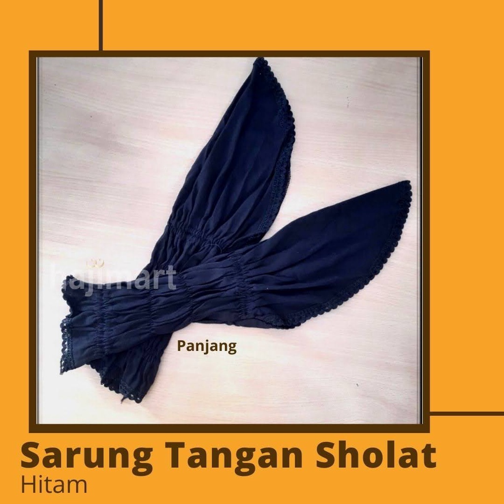 Sarung Tangan Hitam / Sarung Tangan Kerut /Sarung Tangan Hitam Panjang/ Sarung Tangan Haji dan Umroh