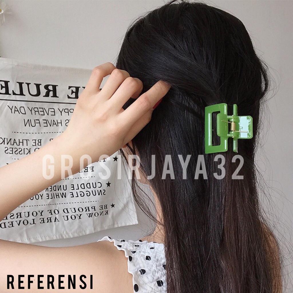 (GROSIRJAYA32) Jepit Rambut Hiu Kotak Besar Elegan Korea Fashion Acrylic Shower Aksesoris Rambut