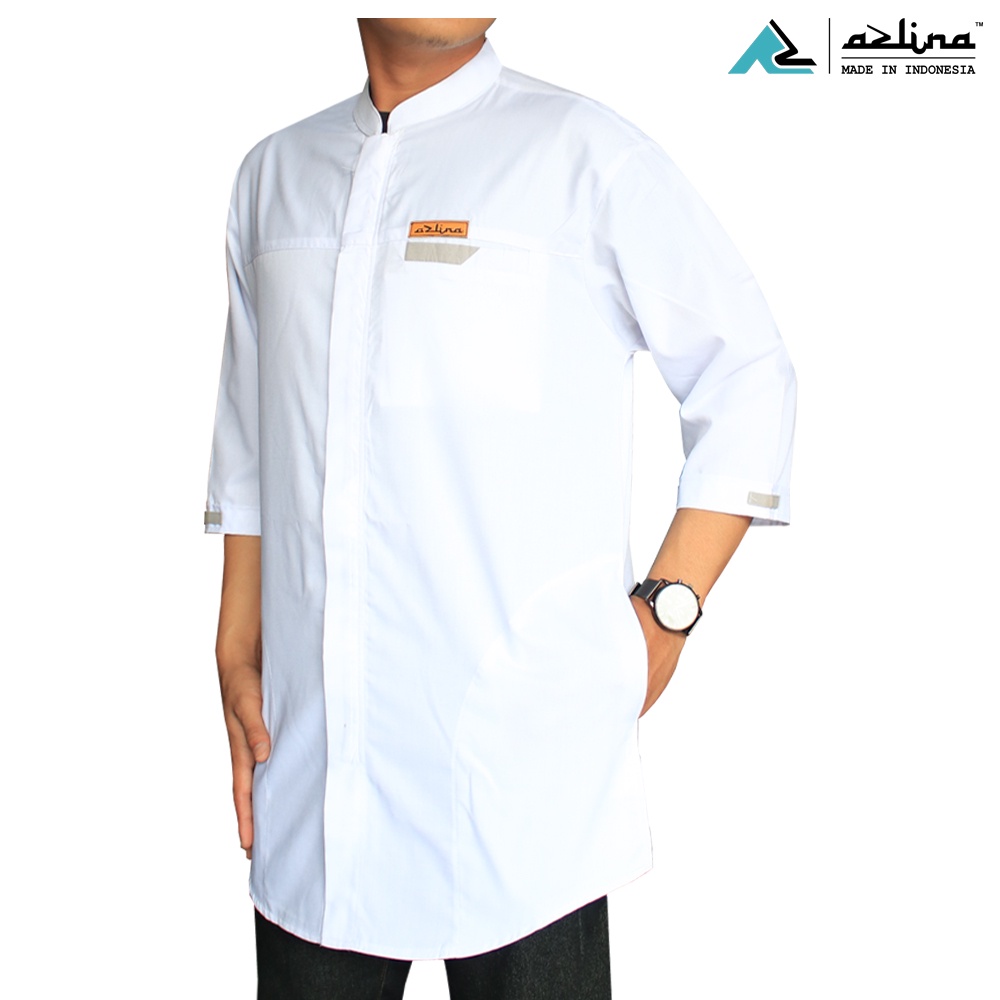 Baju koko pria dewasa terbaru fashion pria dewasa kurta pakistan lengan 3/4 azlina