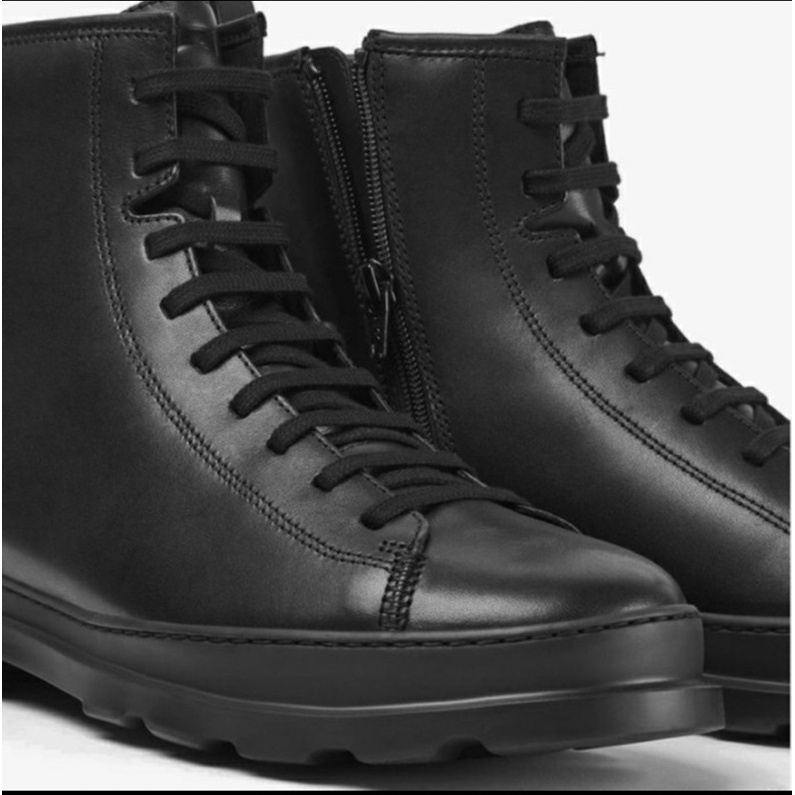 Sepatu boots pria camper leather black original with box