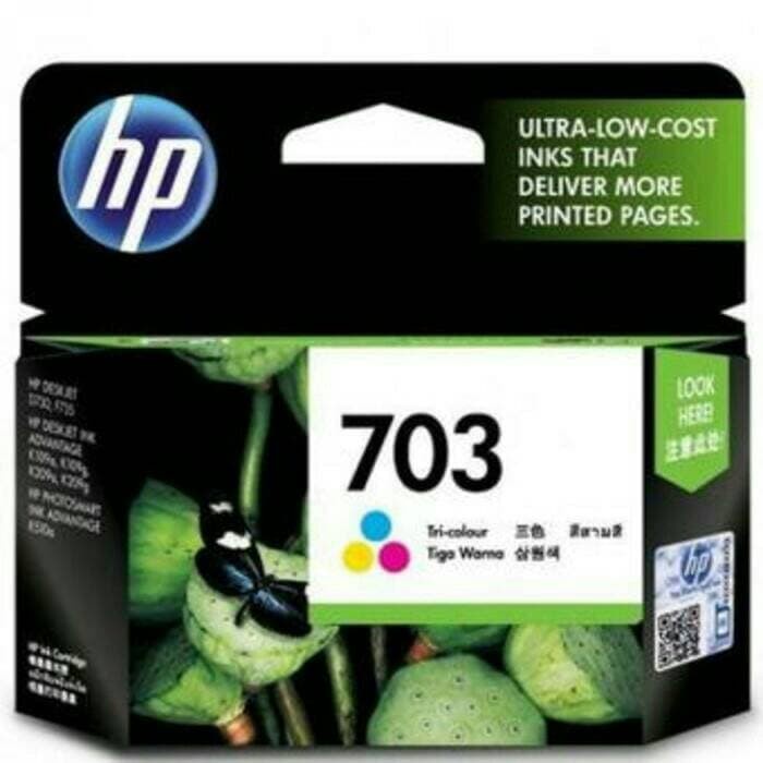 TINTA HP 703 COLOUR ORIGINAL . Tinta Printer HP CD888AA