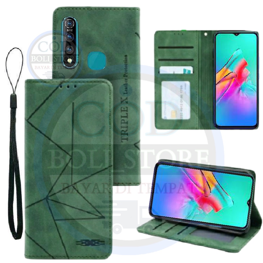 CASE HP VIVO Y19 Flip Case Flip Motif Dompet Casing HP Flip Motif Wallet Leather untuk VIVO y19