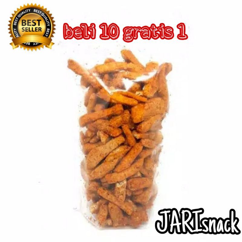 

Basreng pedas gurih / Baso goreng / cemilan murah / PEDAS GURIH / 50GRAM kemasan pouch