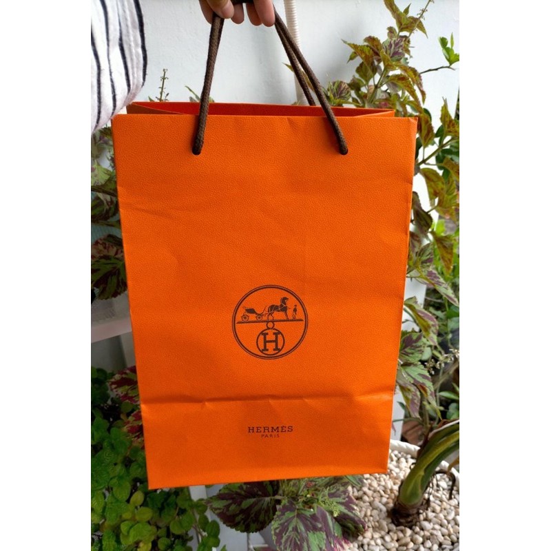 

authentic high brand paper bag herme