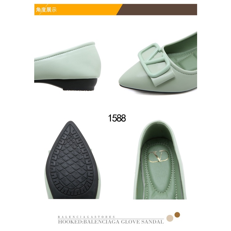 V VLOGO Buckle Shoes #1588