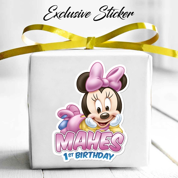 

50 STIKER / STICKER MINNIE 2-2 ULANG TAHUN / ULTAH / BIRTHDAY