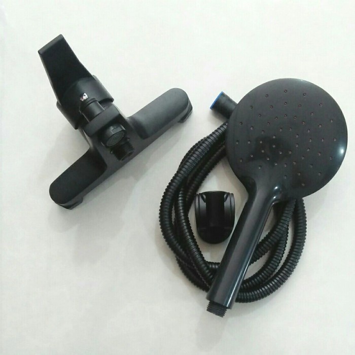 Kran Shower Mandi Warna Hitam Air Panas Dingin