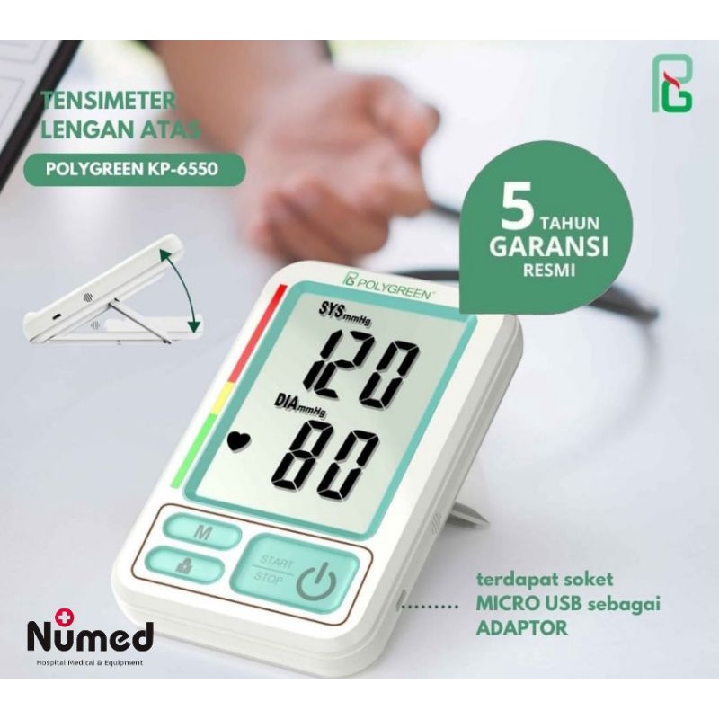 Tensi Digital Polygreen KP 6650 Tensimeter Lengan Atas Original Polygreen KP6650