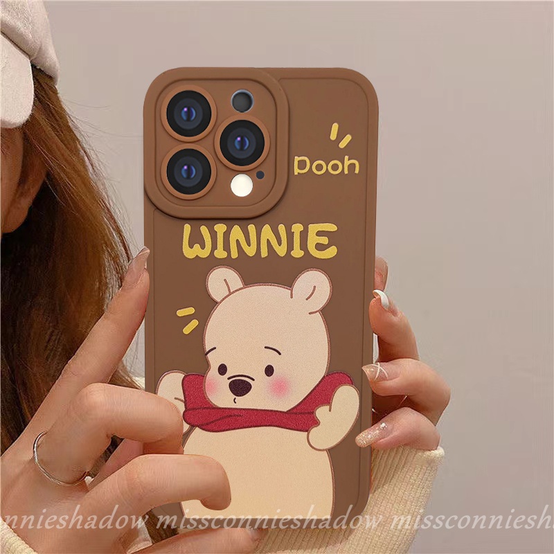 Vivo Y12i Y21 2021 Y21s Y20 Y20i Y12 Y33s Y12s Y20i A15 A54 A12 A5s A7 A16 A35 A15s A11K C25s C12 C25 C15 A12 M12 Y17 Y15 Y11 Narzo 20 Narzo 30A Cartoon Disney Soft Tpu Winnie the Pooh Ultra Hybrid Shock Resistant Soft Case-1