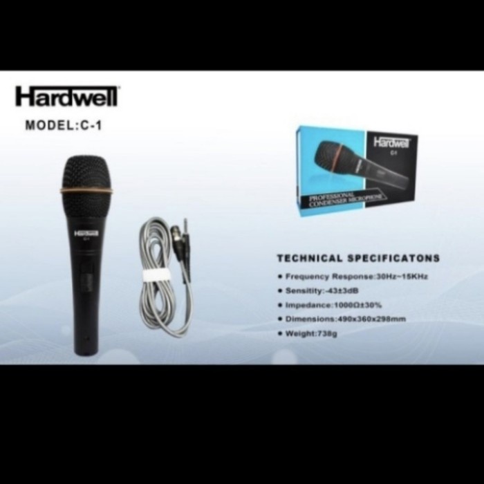 MICROPHONE MIC KABEL CONDENSOR HARDWELL C-1 ORIGINAL