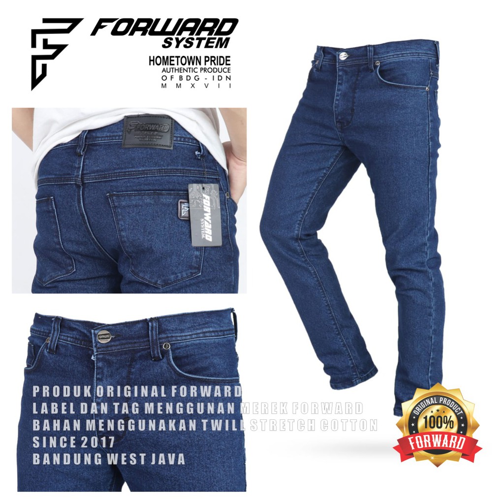 celana jeans denim panjang skinny semi slimfit forward cowo/cowok/pria murah dan grosir