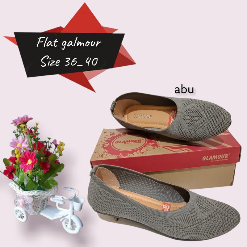 sepatu glamour 100%rajut terbaru