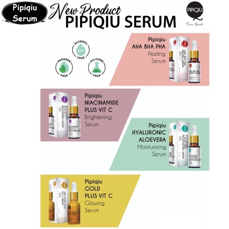 Pipiqiu Serun Niacinamide | Pipiqiu Serum AHA BHA PHA / Hyaluronic / Gold Plus Vit C