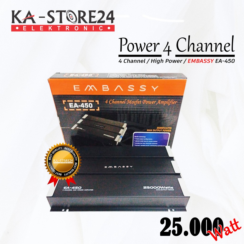 POWER MOBIL 4 Channel 25000 Watt EMBASSY EA-450