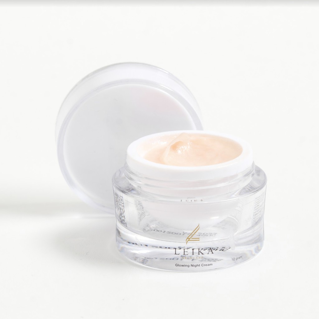 Ampuh! Krim untuk Mengurangi Minyak di Kulit Wajah Cream Menghilangkan Muka Berminyak Krim Muka untuk Kulit Berminyak Ampuh Penghilang Wajah Berminyak Glowing Night Cream Leika Skincare 10gr Resmi BPOM dan Halal