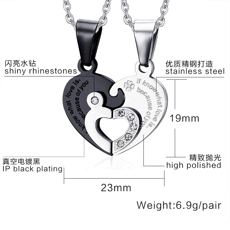 Kalung Titanium  Kalung Couple  Kalung Pasangan K013