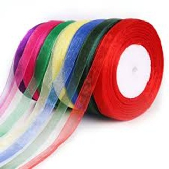 

Pita Organdi 1/4 Inc/ Pita Hias Kado Organza Transparan/Pita Dekorasi Per Rol