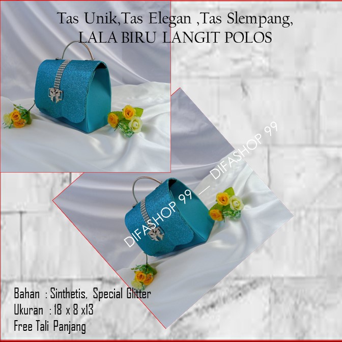 Tas Souvenir,Tas Home MadeLALA BIRU LANGIT POLOS,DIFASHOP 99