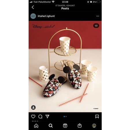 disney x ittaherl mickey oh boy mules rouge