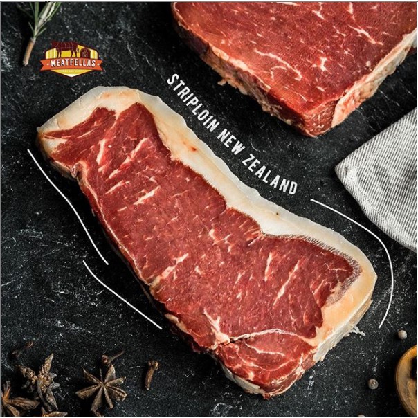 

Striploin Steak New Zealand Daging Sapi Sirloin Grass Feed Beef