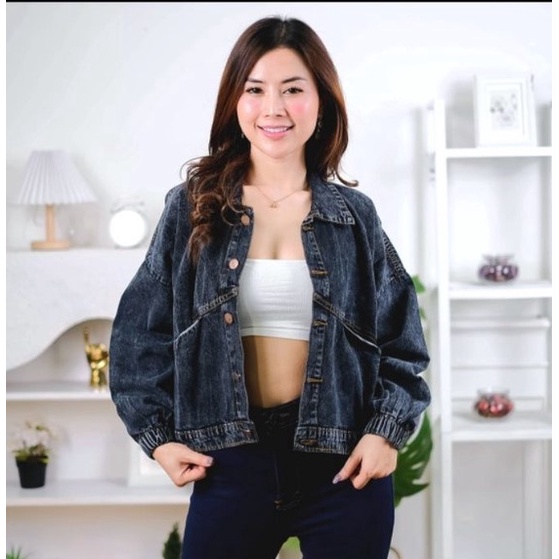 PABLO JAKET JEANS OVERSIZE WANITA JACKET REZA MUAT BB 40-80KG