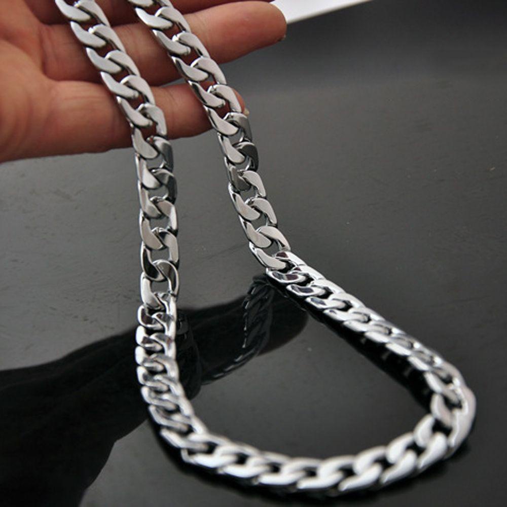 Preva Rantai Kalung Pesta Perhiasan Hadiah Persahabatan Bahan Titanium steel Rock Chunky Chain Hip Hop