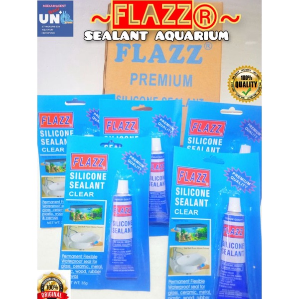 LEM KACA AQUARIUM / Sealant FLAZZ silicone bening Premium