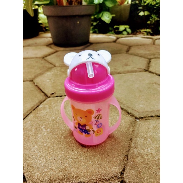 SUNLIFE Botol Air Minum Bayi Sedotan Anak Bayi Training Cup Strawl 250 Ml Sunlife