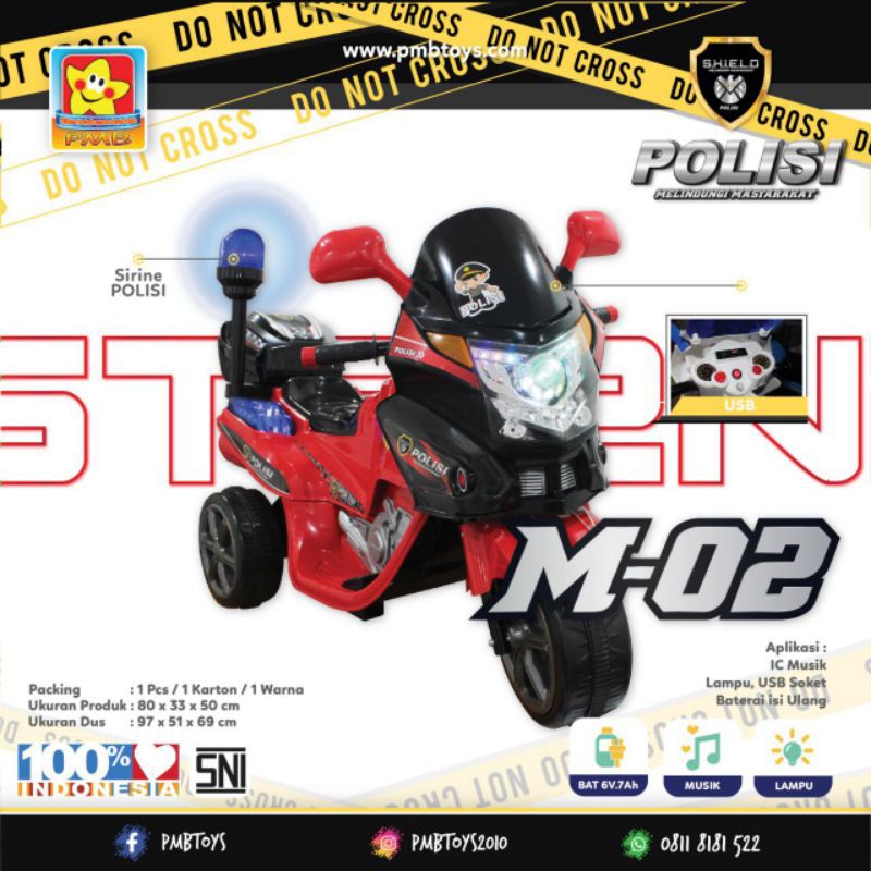 PMB Motor Aki Mainan Anak  Polisi M 02