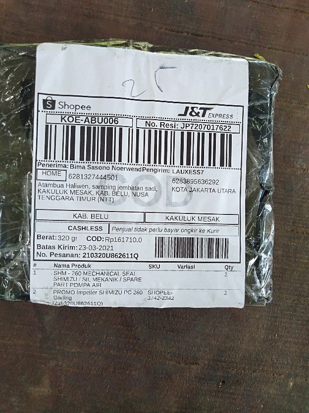 Shm - 260 Mechanical Seal Shimizu / Sil Mekanik / Spare Part Pompa Air