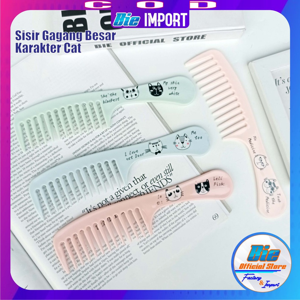 Sisir Rambut Korea Style Import Gagang Besar