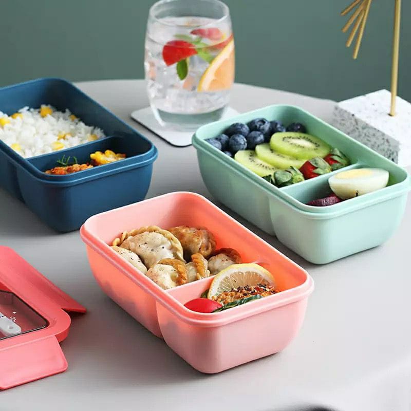 Lunch Box Warna 1100ML Sendok+Sumpit (LB1100) - Tempat Makan