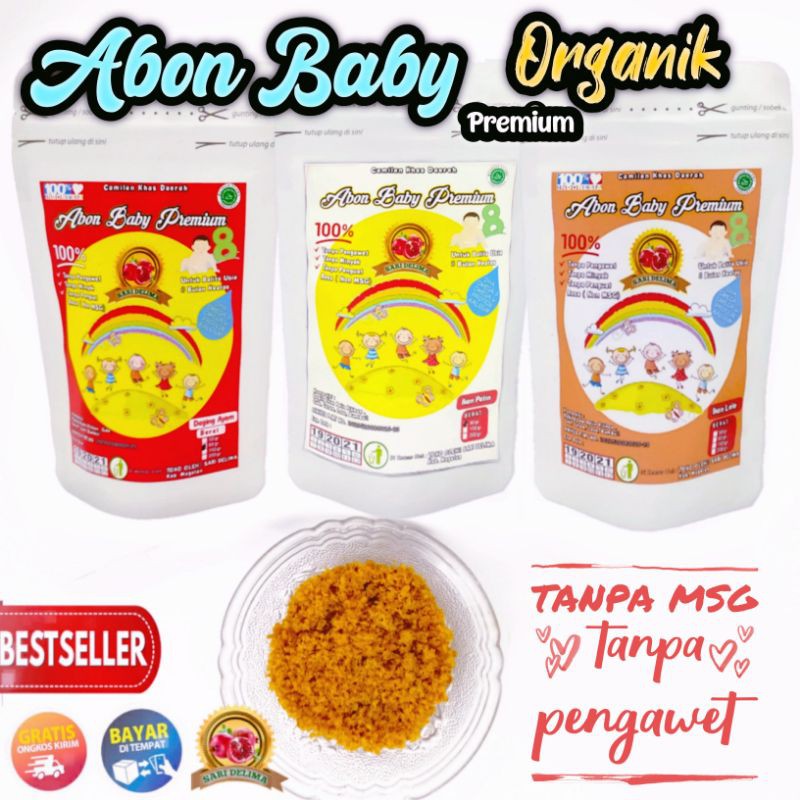 

ABON BAYI BABY PREMIUM USIA 8 BULAN MPASI IKAN AYAM SAPI MAKANAN PENAMBAH NAFSU MAKAN ANAK DAN BAYI