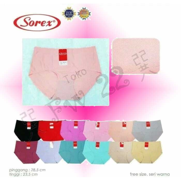 CD Wanita Sorex EA522 Bahan Seamless Berpori Ukuran Midi Freesize