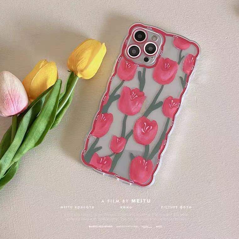 Case Pelindung Desain Mawar Bening Untuk IPhone 13 / 12 Pro Max / 11 / XS / XR / X / 8 / 7 / 6 Plus Mini