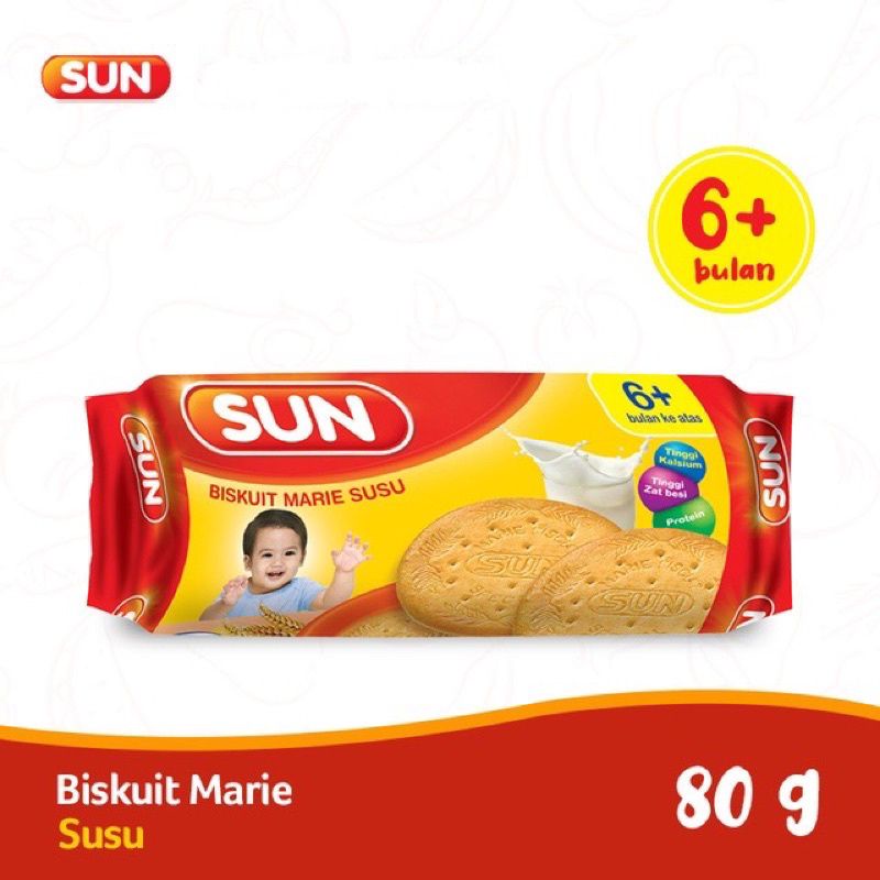 

SUN Biskuit Marie Susu 6+ 150g & 80g