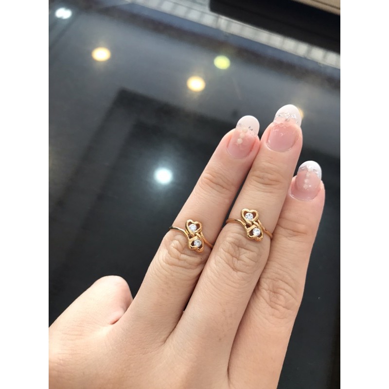 Cincin double love emas asli kadar 375