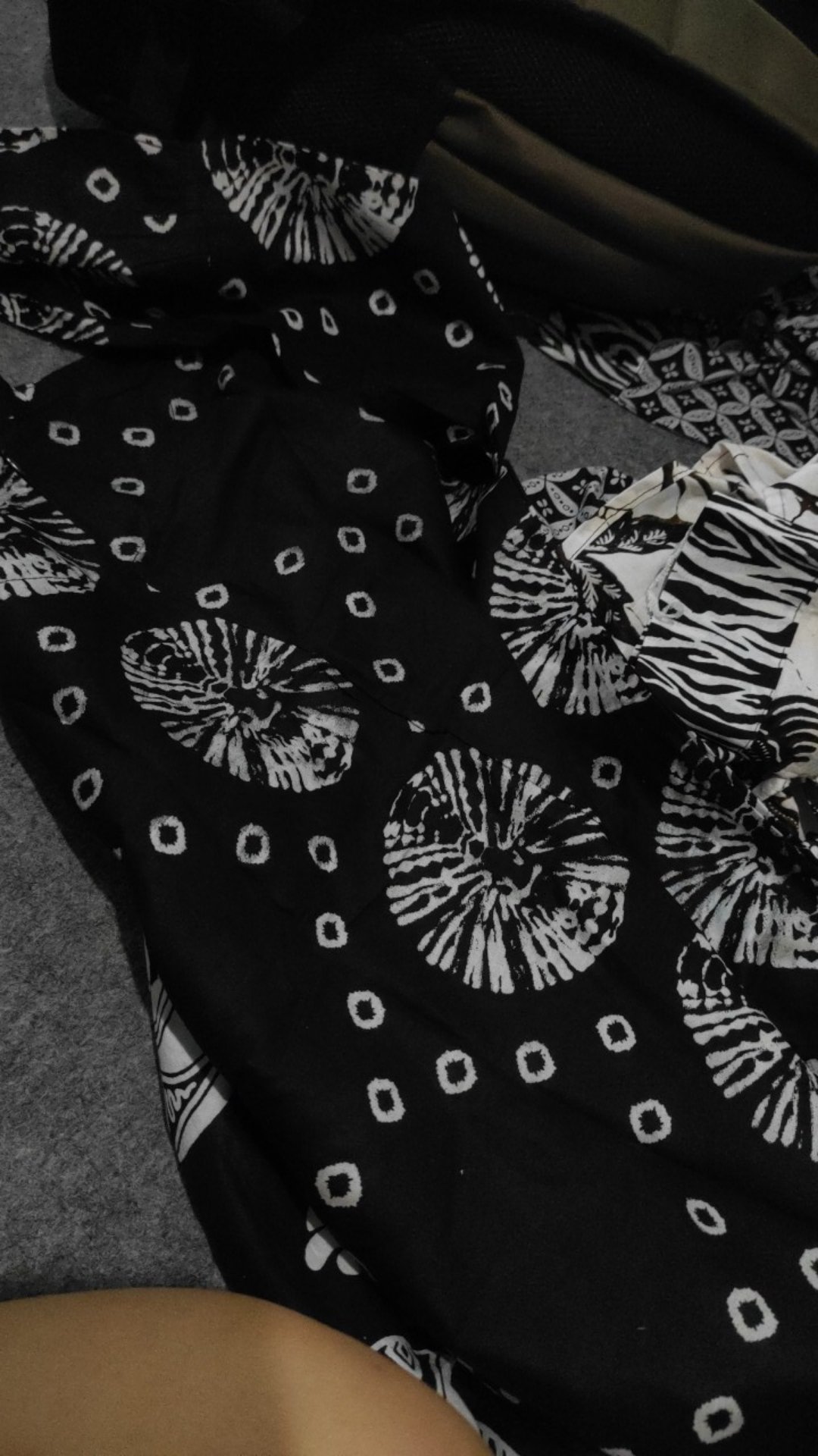 Blus Monokrom Kombi Shiella Batik Devina #6 Atasan Kerja Blouse Layer Davina Monochrome Belah