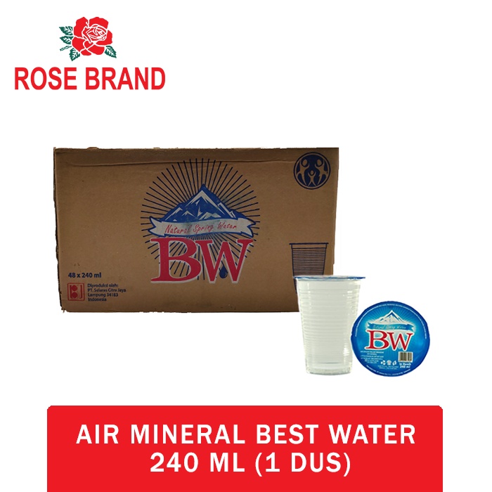 BW Air Mineral Gelas 220ml 1 Dus Isi 48 Cup