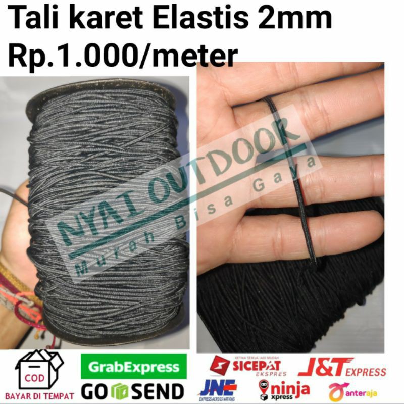 tali karet elastis 2mm tali gelang tasbih